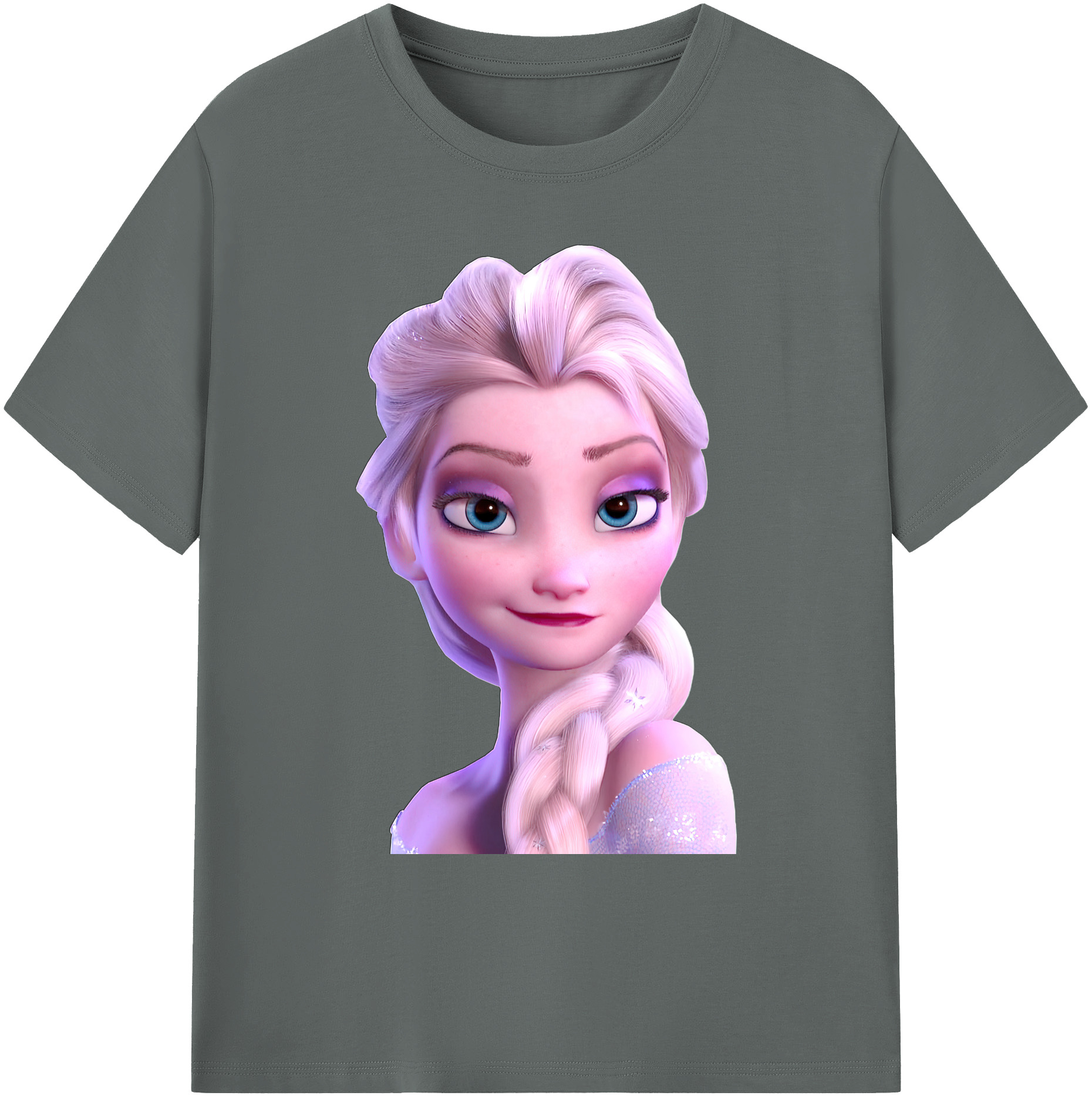 （画像用） アナと雪の女王 アンナ エルサ Frozen Anna Elsa 綿100％ メンズ半袖Tシャツ｜肌触りやわらか＆通気性